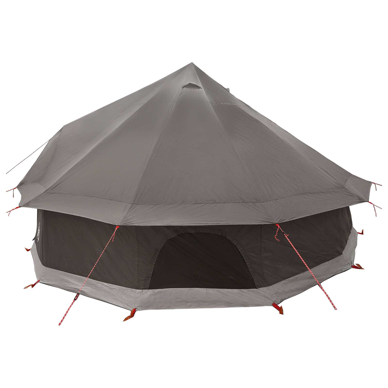 Tipi šator Smeđa siva 400 x 400 x 250 cm Poliester i čelik