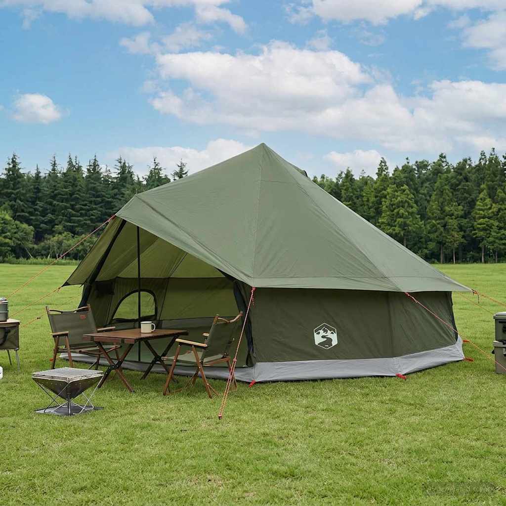 Tipi šator s krovom Maslinastozelena 600 x 600 x 350 cm