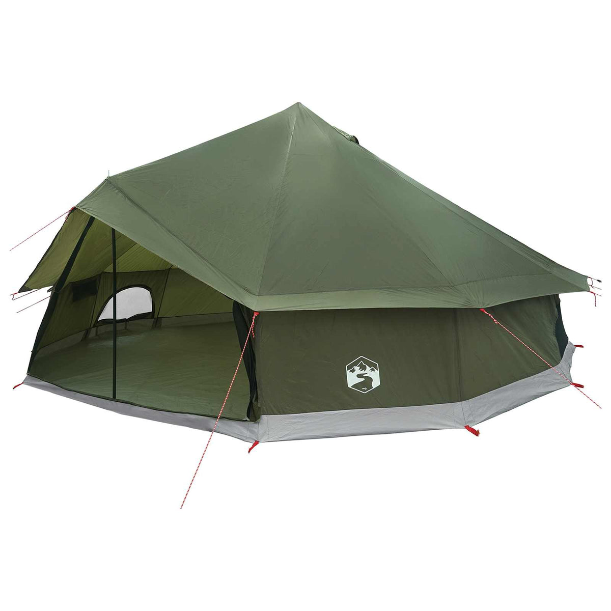 Tipi šator s krovom Maslinastozelena 600 x 600 x 350 cm