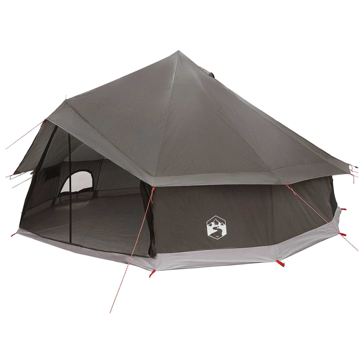 Tipi šator Smeđa siva 600 x 600 x 350 cm Poliester i čelik