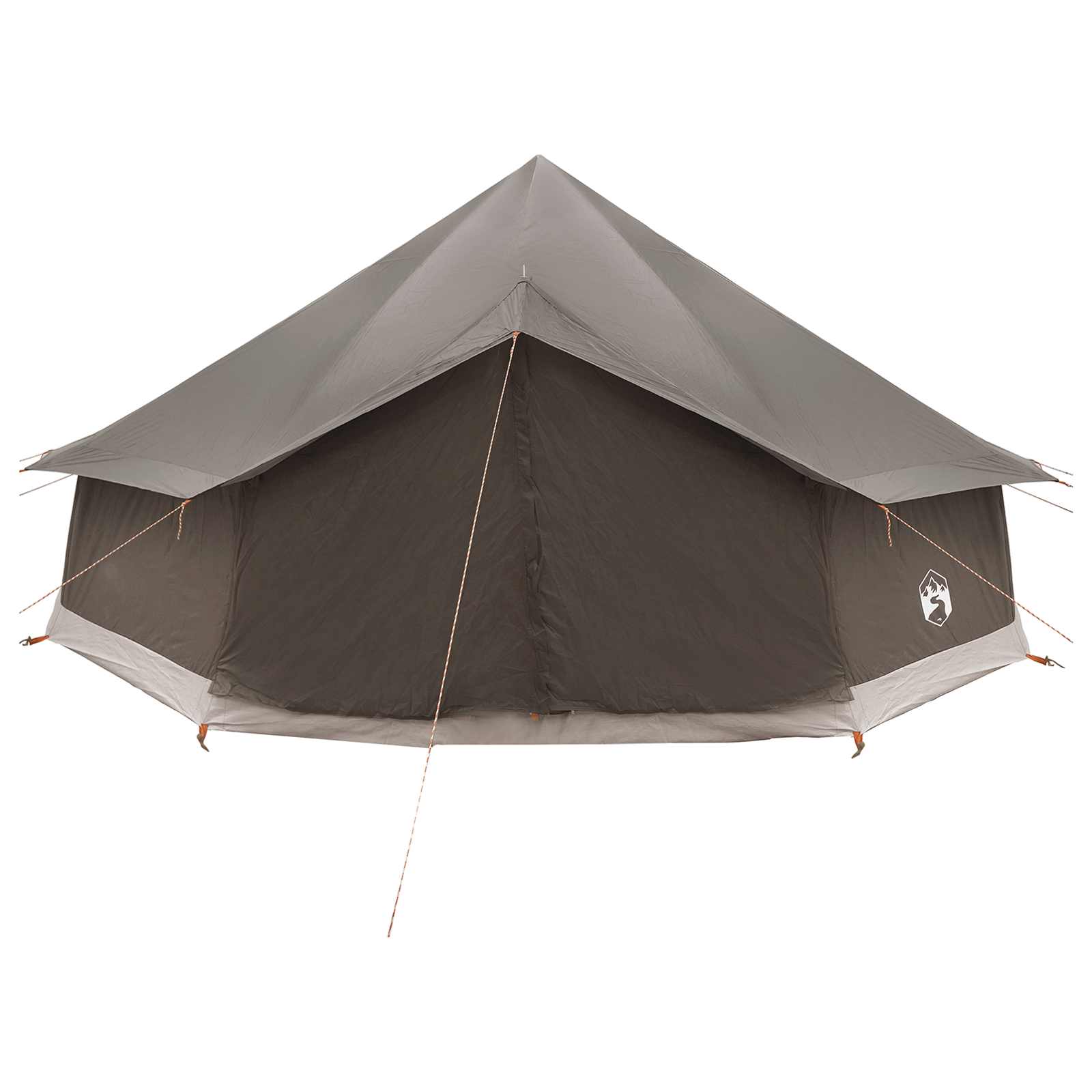 Tipi šator Smeđa siva 600 x 600 x 350 cm Poliester i čelik