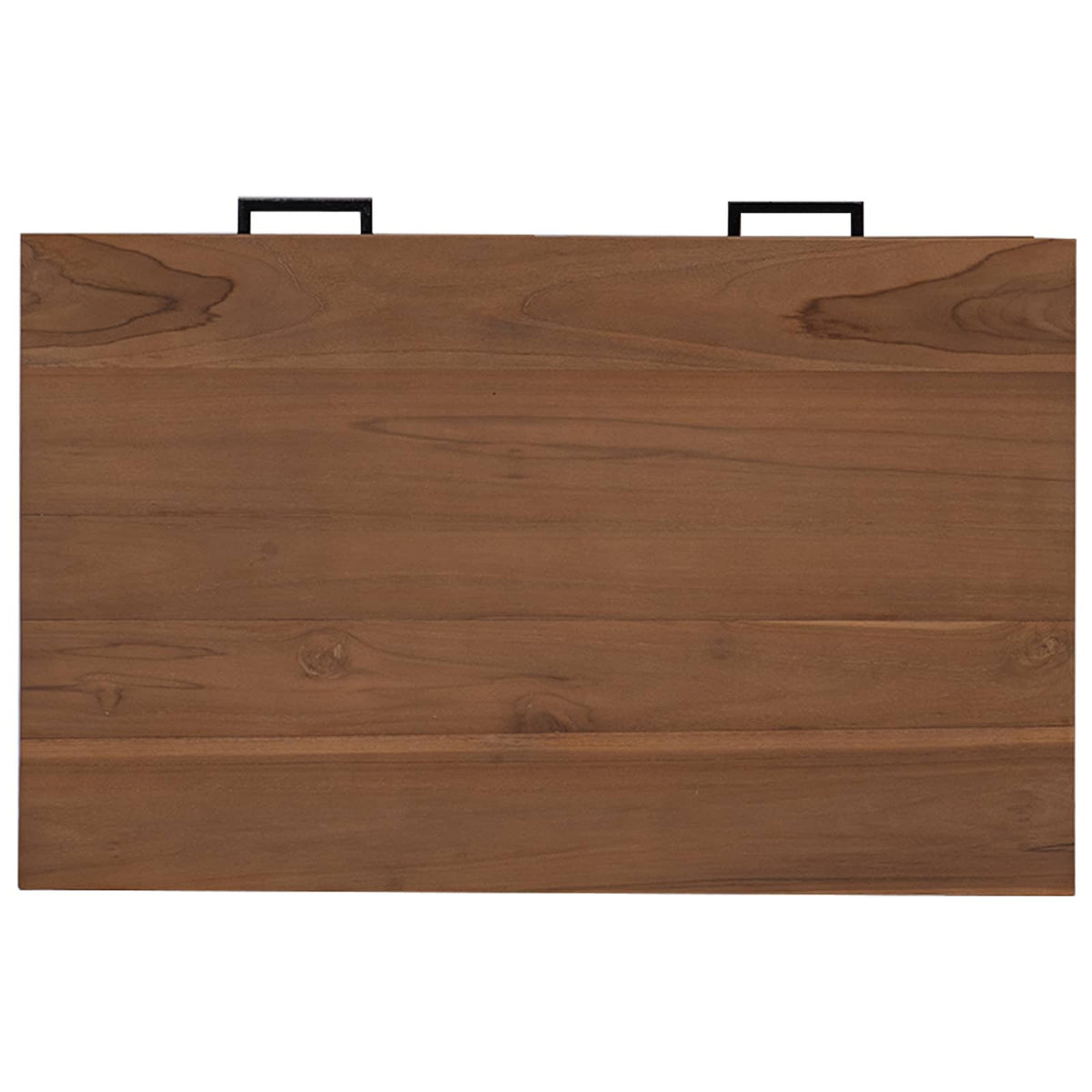 Stol s ladicama Prirodna Čvrsto teak drvo 80 x 50 x 75 cm