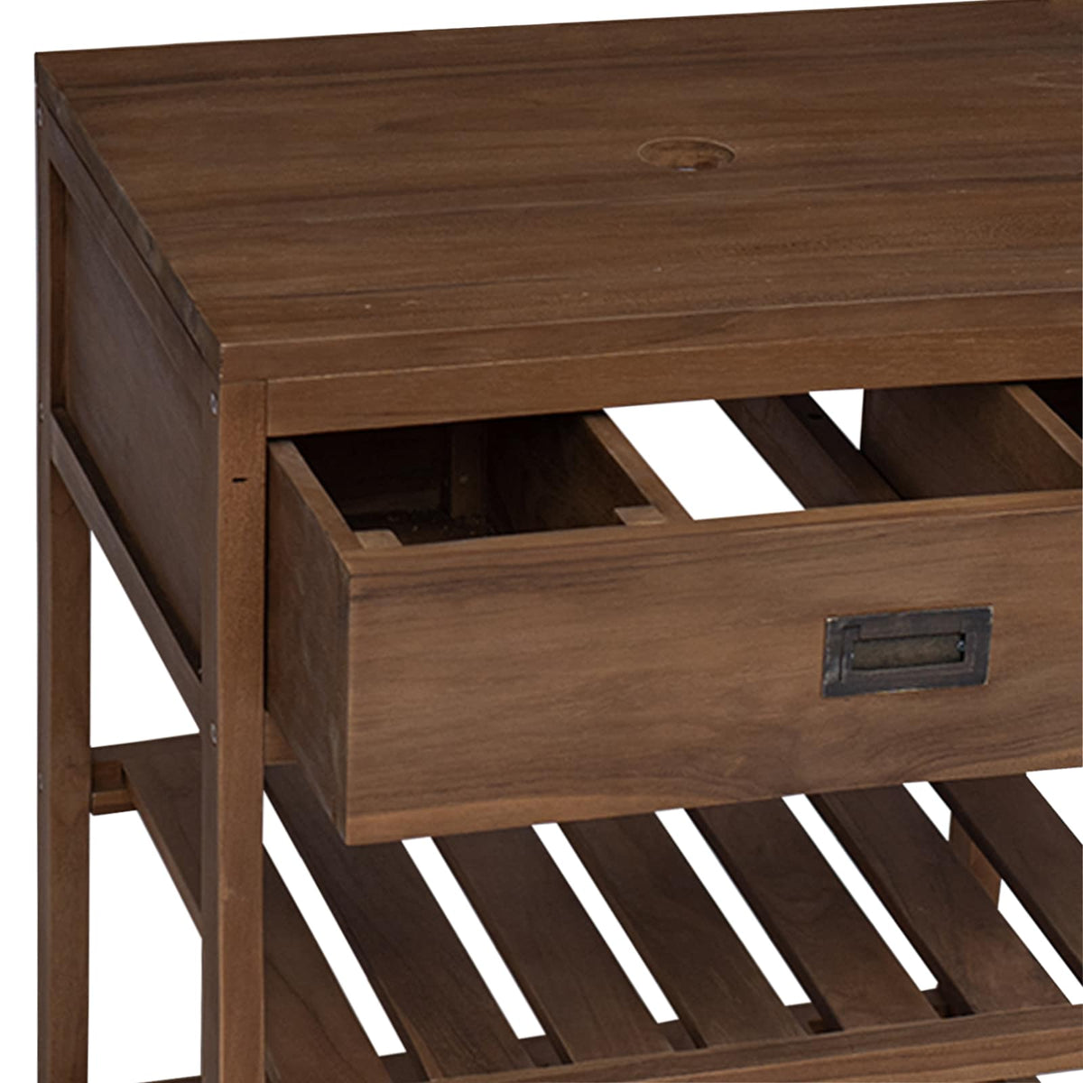 Kupaonski ormar Prirodna 60 x 45 x 75 cm Čvrsto teak drvo