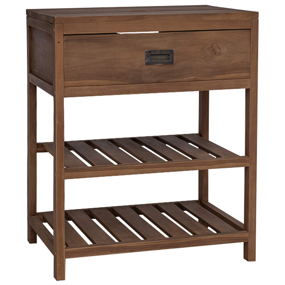 Kupaonski ormar Prirodna 60 x 45 x 75 cm Čvrsto teak drvo