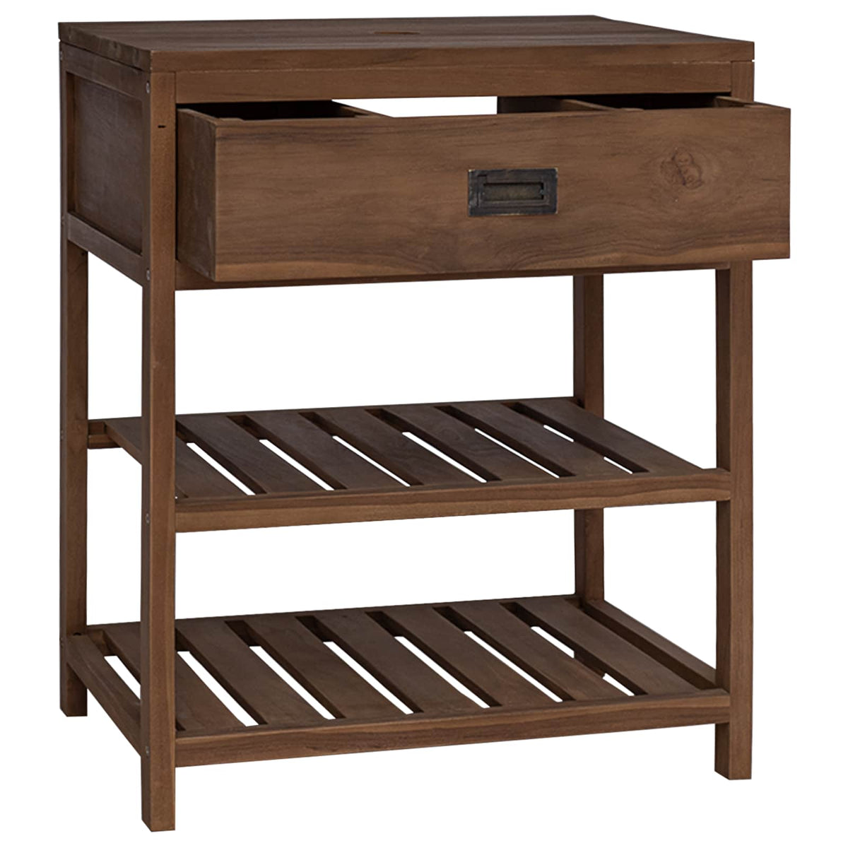 Kupaonski ormar Prirodna 60 x 45 x 75 cm Čvrsto teak drvo