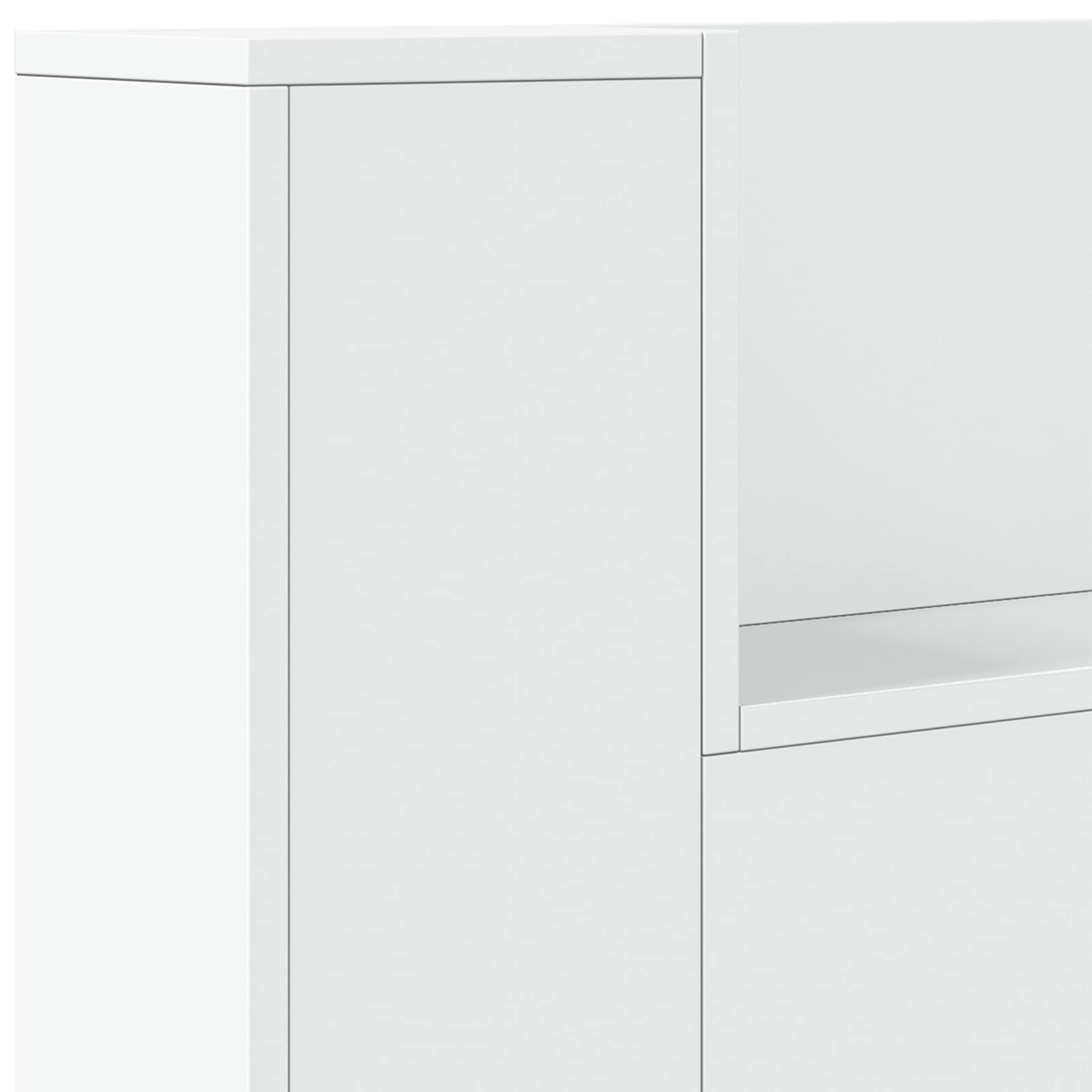 Krevetna ploča s LED-om s policom Bijeli 160 x 16,5 x 103,5 cm