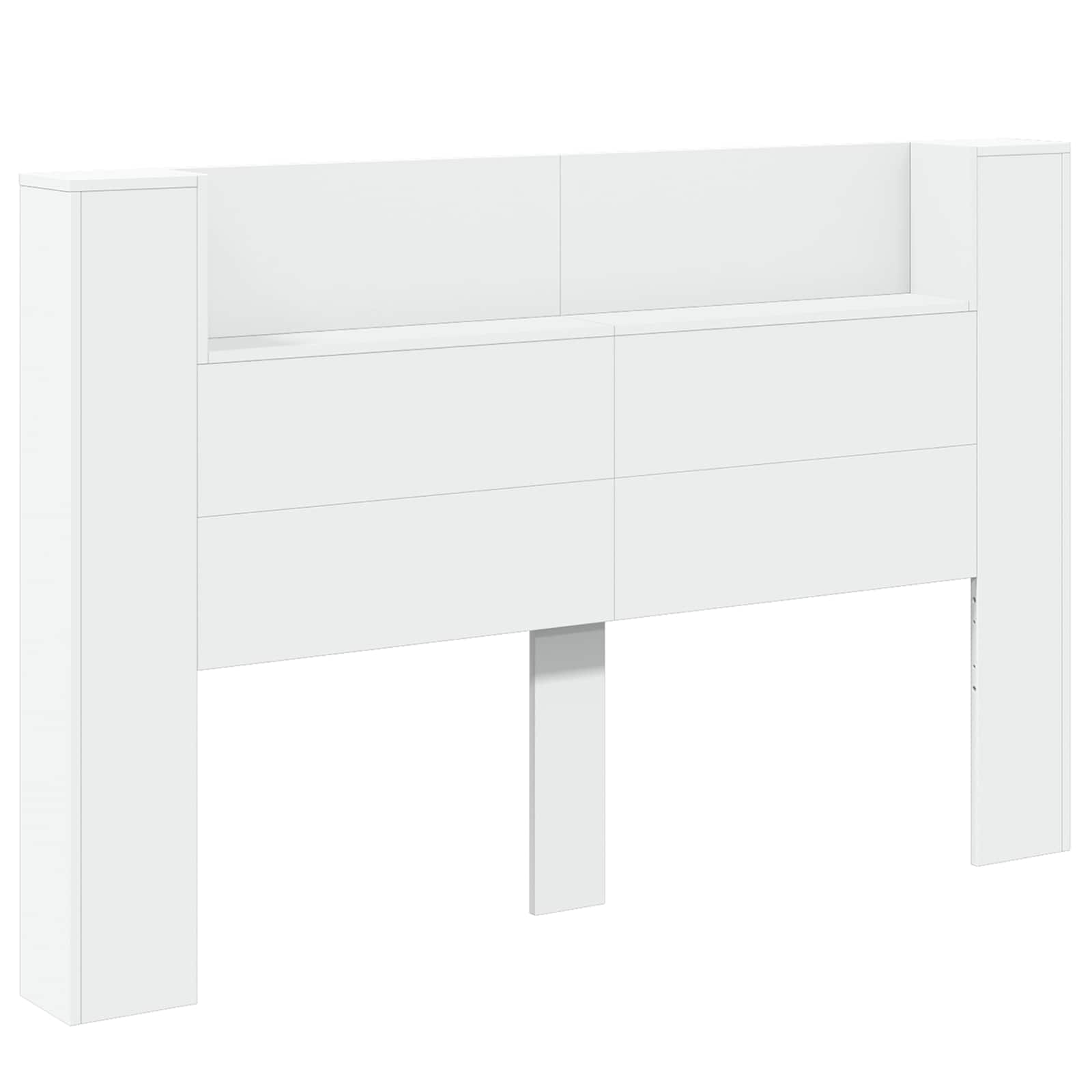 Krevetna ploča s LED-om s policom Bijeli 160 x 16,5 x 103,5 cm