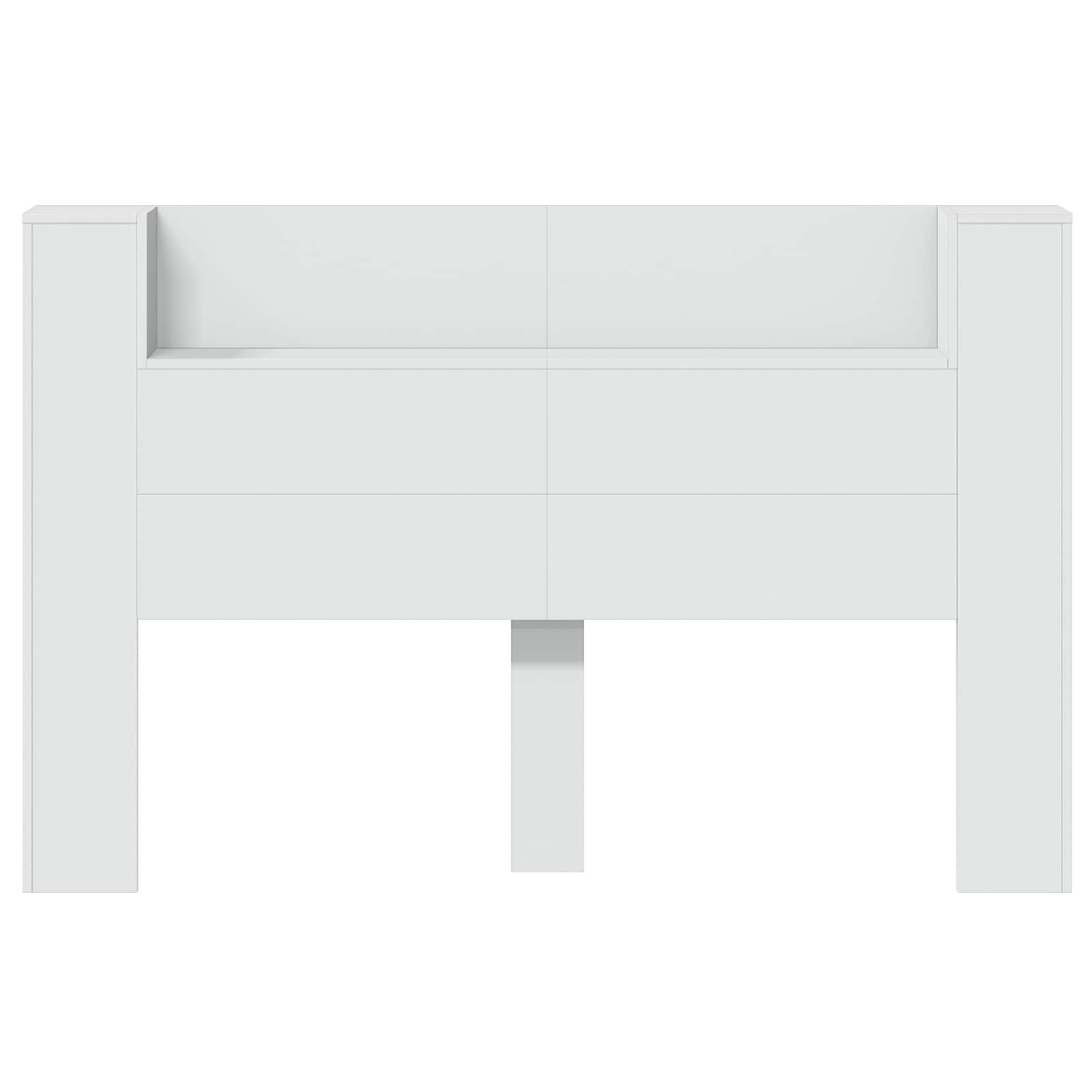 Krevetna ploča s LED-om s policom Bijeli 160 x 16,5 x 103,5 cm