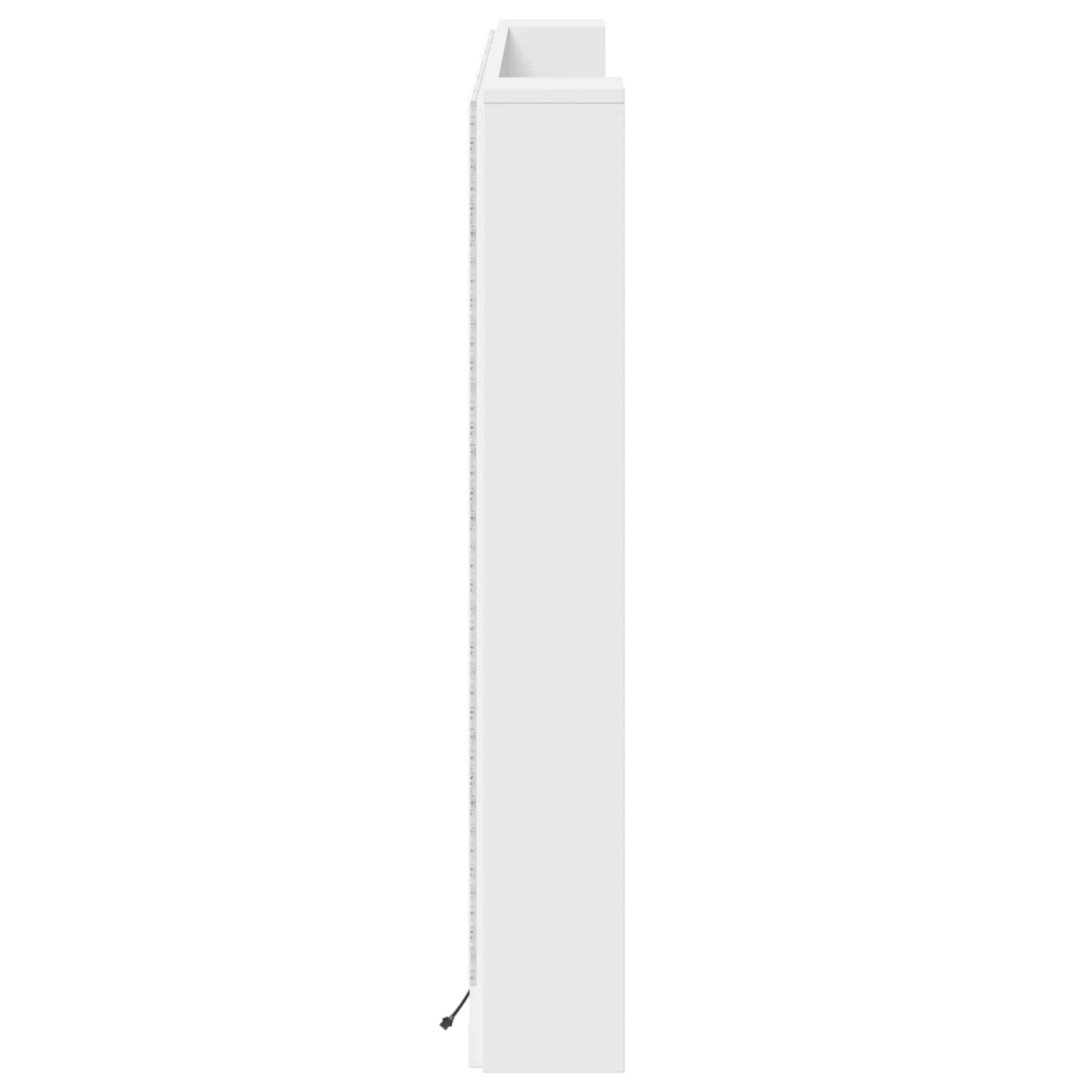 Krevetna ploča s LED-om s policom Bijeli 160 x 16,5 x 103,5 cm