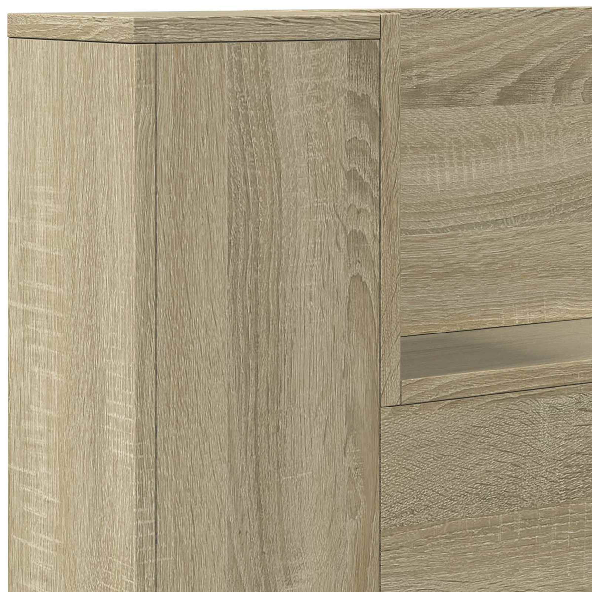 Krevetna ploča s LED-om s policom Sonoma 160 x 16,5 x 103,5 cm