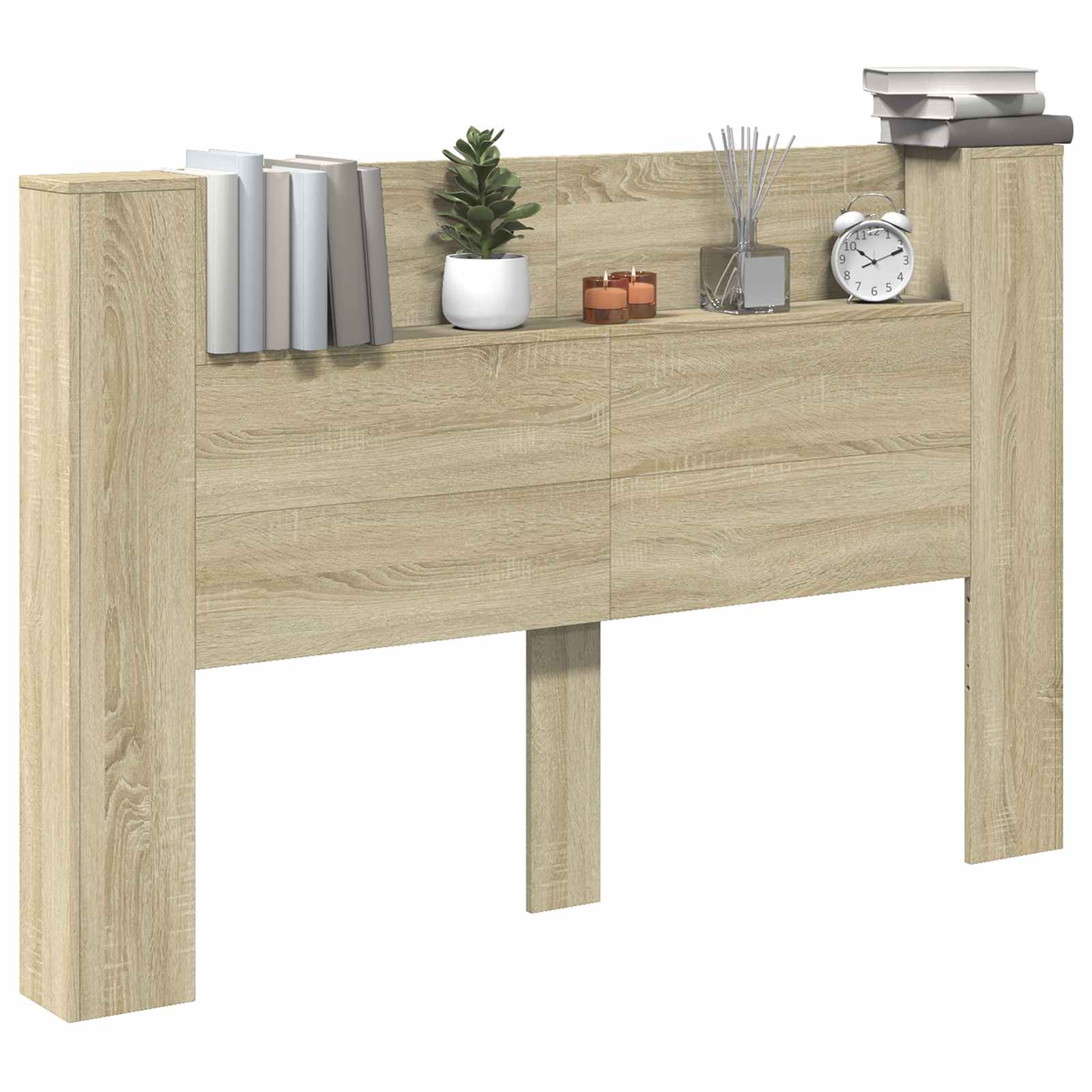 Krevetna ploča s LED-om s policom Sonoma 160 x 16,5 x 103,5 cm