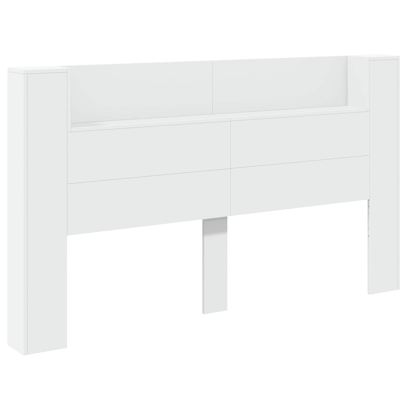 Krevetna ploča s LED-om s policom Bijeli 180 x 16,5 x 103,5 cm