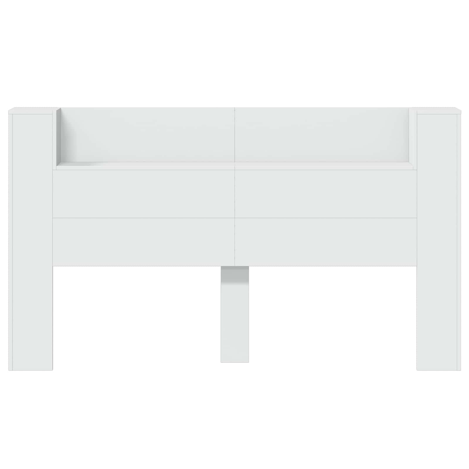 Krevetna ploča s LED-om s policom Bijeli 180 x 16,5 x 103,5 cm