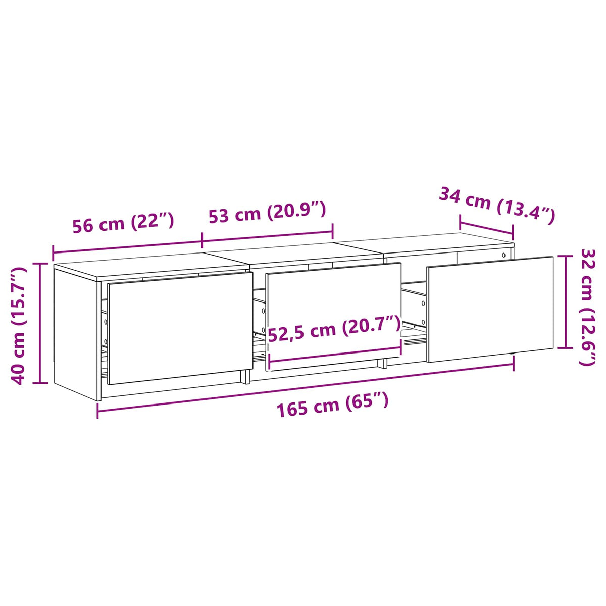 TV ormar Staro drvo 165 x 34 x 40 cm Konstruirano drvo