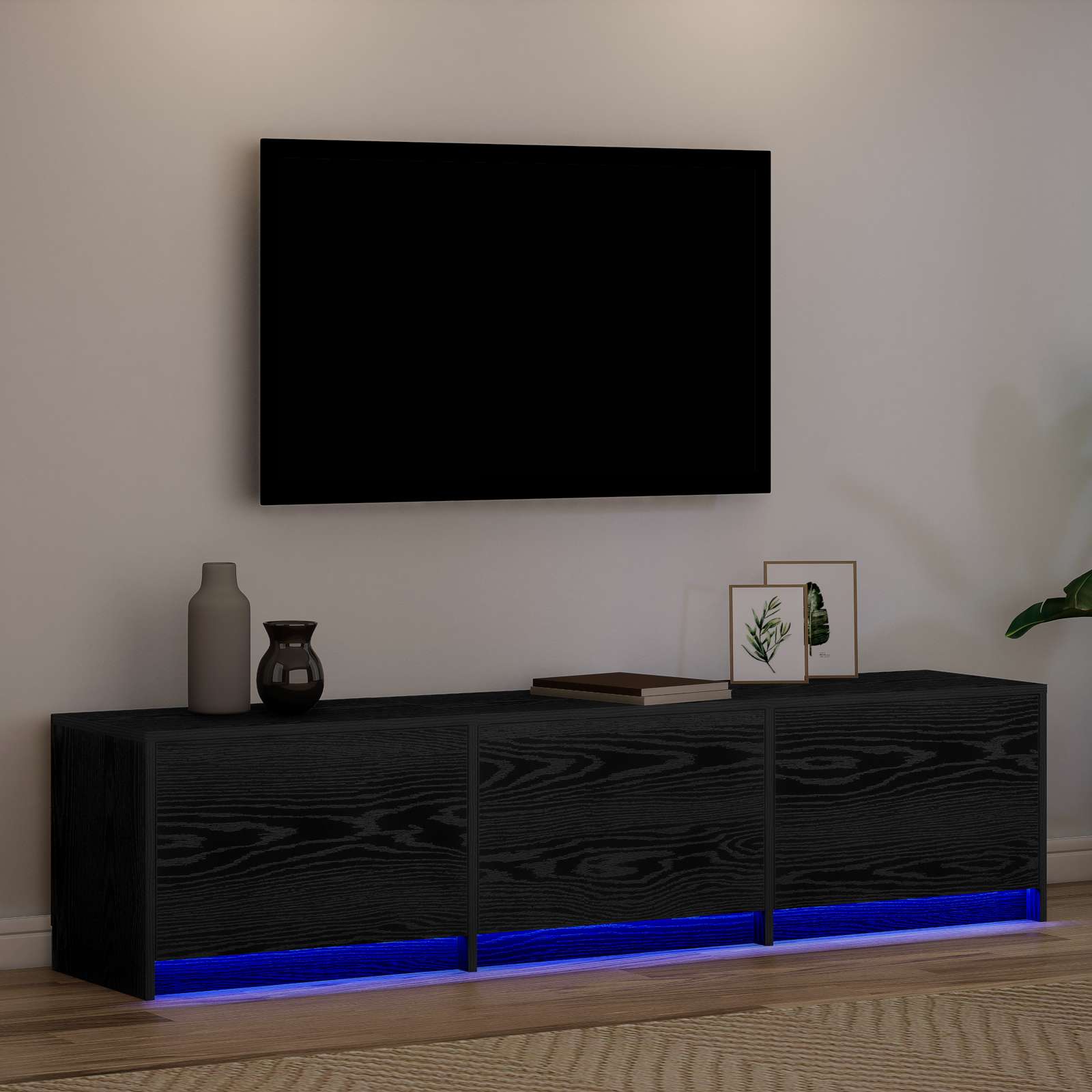 TV ormar Crni hrast 165 x 34 x 40 cm Konstruirano drvo