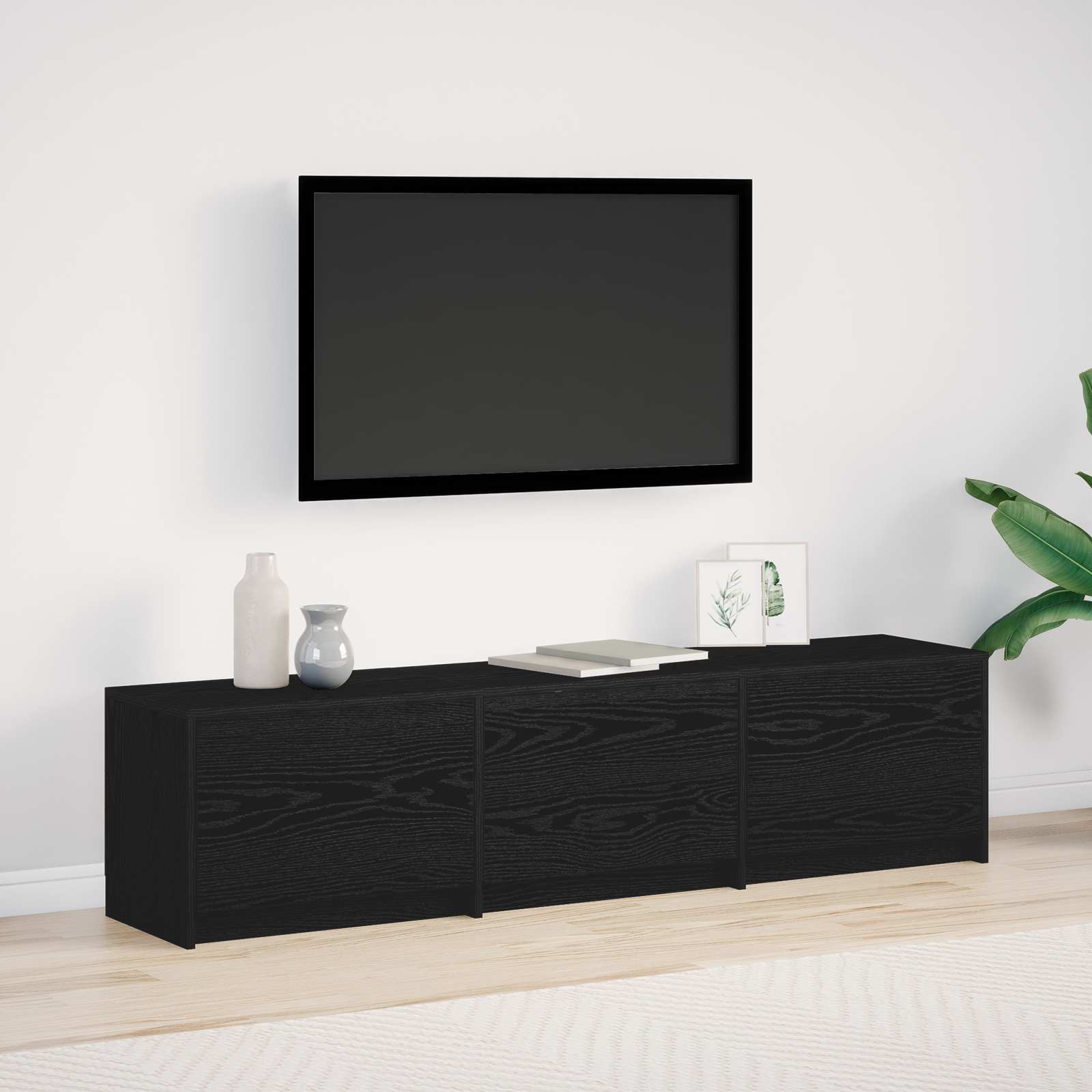 TV ormar Crni hrast 165 x 34 x 40 cm Konstruirano drvo
