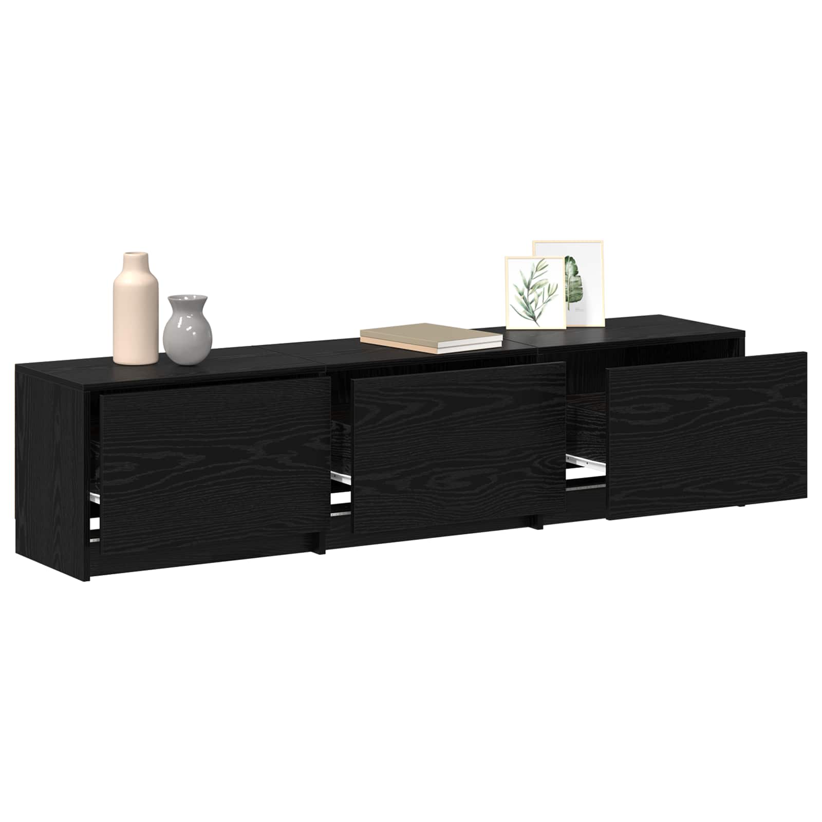 TV ormar Crni hrast 165 x 34 x 40 cm Konstruirano drvo