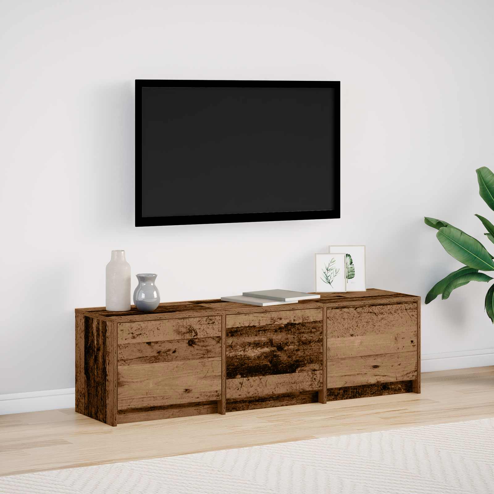 TV ormar 140 x 34 x 40 cm Staro drvo Konstruirano drvo