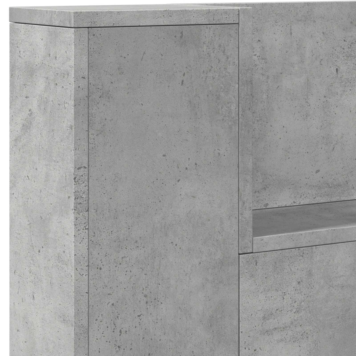 Krevetna ploča s LED-om s policom Beton 140 x 16,5 x 103,5 cm