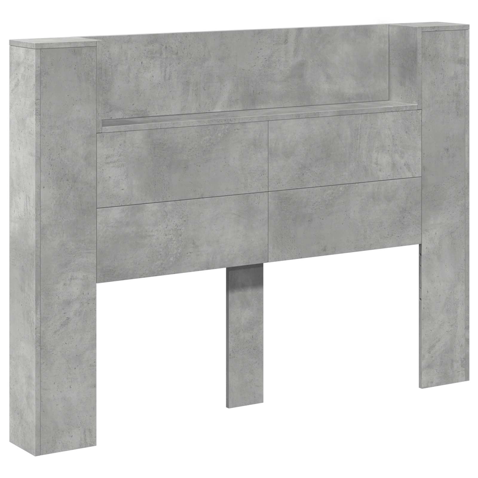 Krevetna ploča s LED-om s policom Beton 140 x 16,5 x 103,5 cm