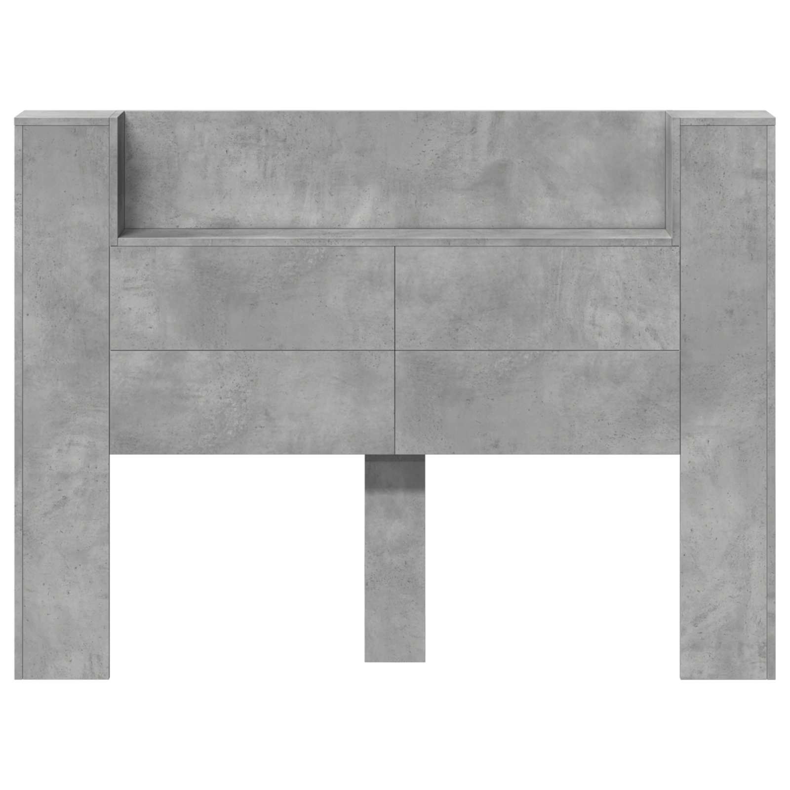 Krevetna ploča s LED-om s policom Beton 140 x 16,5 x 103,5 cm
