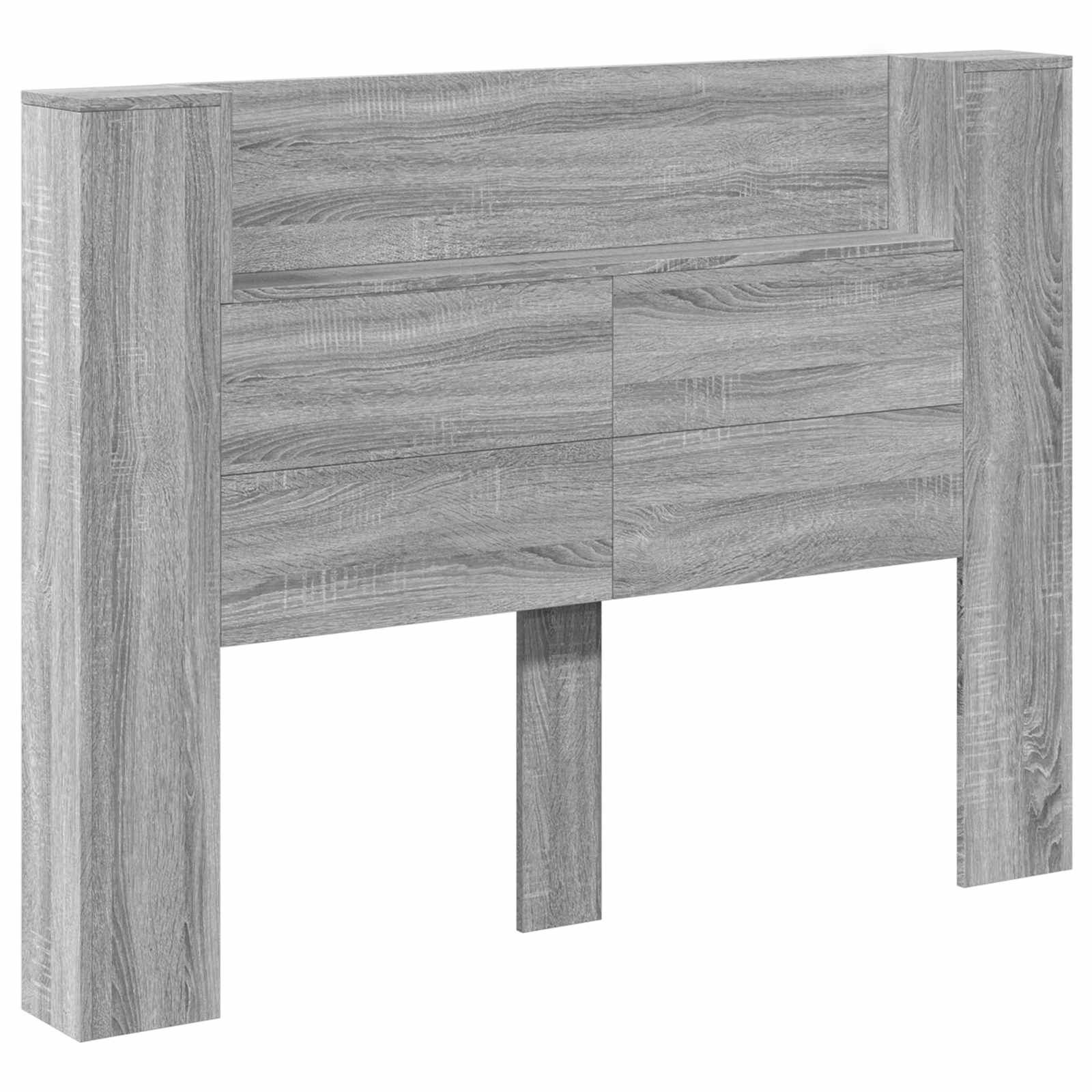 Krevetna ploča s LED-om Zidne Sivi Sonoma 140 x 16,5 x 103,5 cm