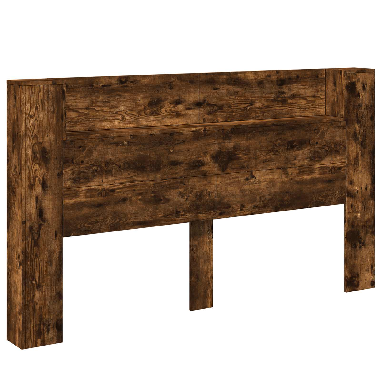 Krevetna ploča s LED-om Dimljeni Hrast 180 x 16,5 x 103,5 cm