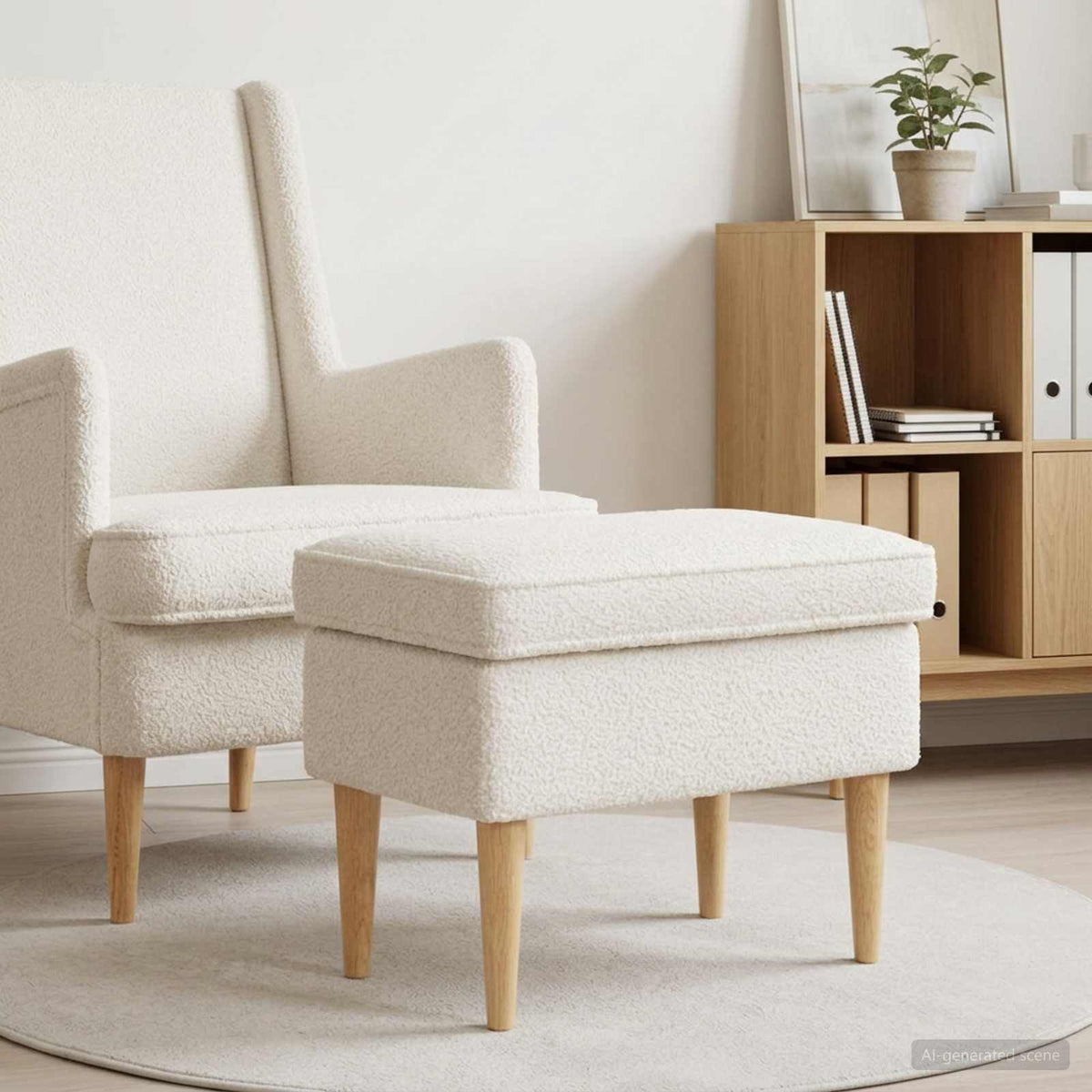 Stolica za noge 55 x 35 x 41 cm Bouclé