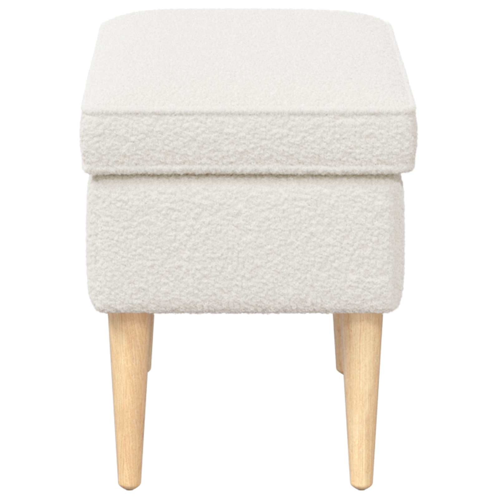 Stolica za noge Krem 55 x 35 x 41 cm Bouclé