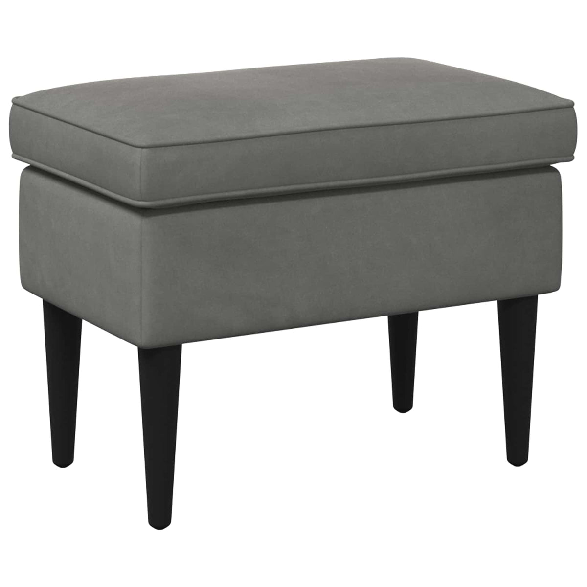 Stolica za noge Tamnosiva 55 x 35 x 41 cm Baršun