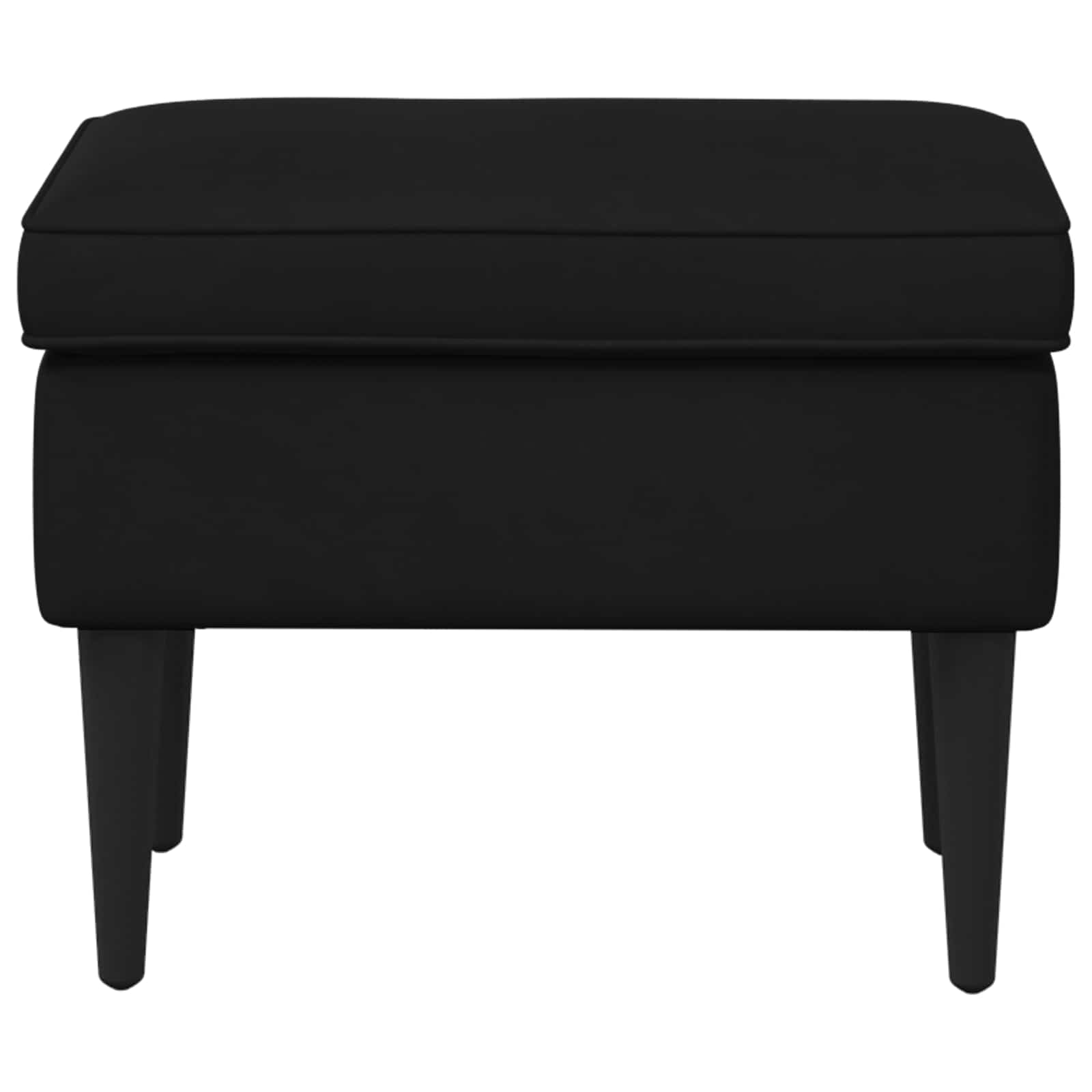 Stolica za noge Crna 55 x 35 x 41 cm Baršun