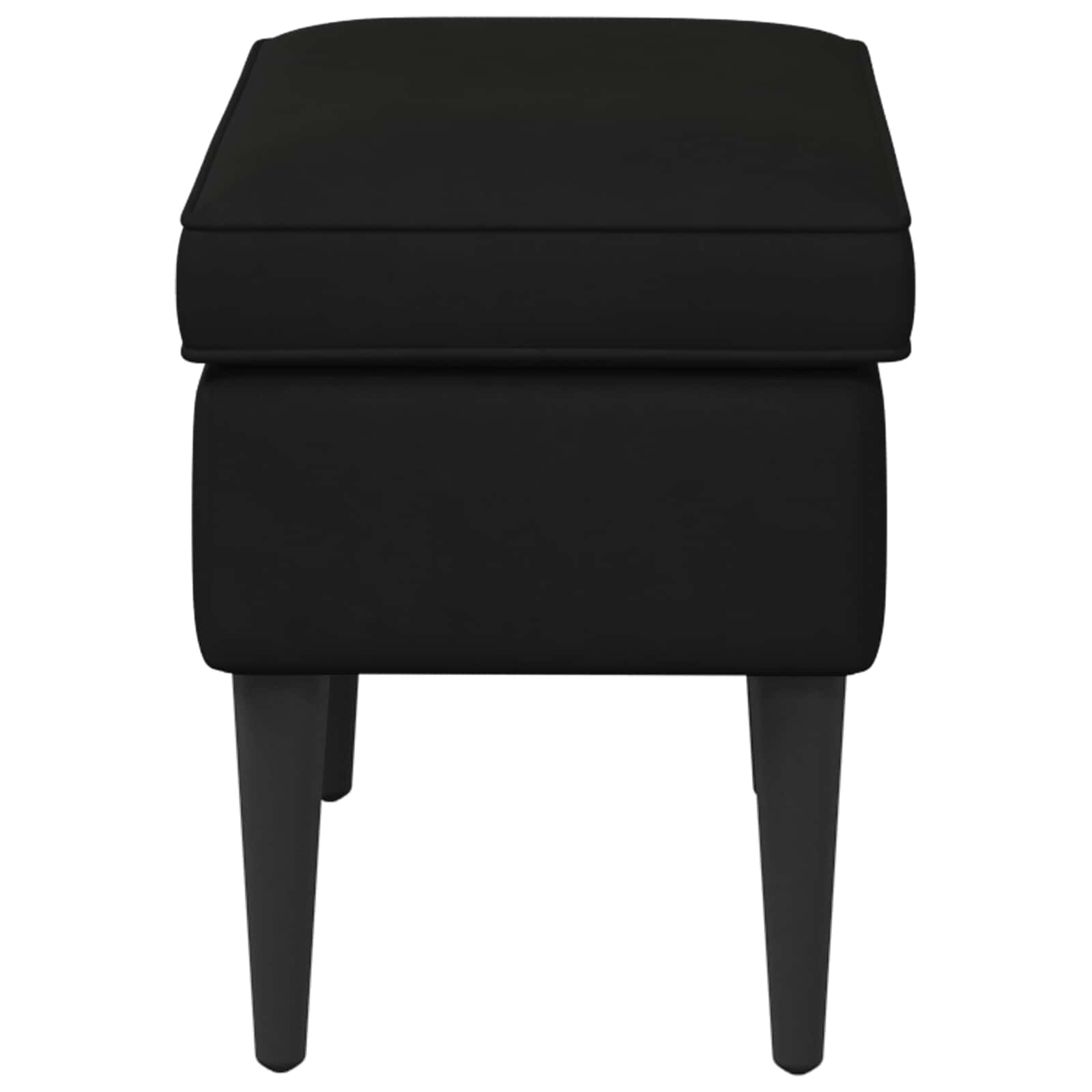 Stolica za noge Crna 55 x 35 x 41 cm Baršun