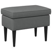 Stolica za noge Tamnosiva 55 x 35 x 41 cm Tkanina