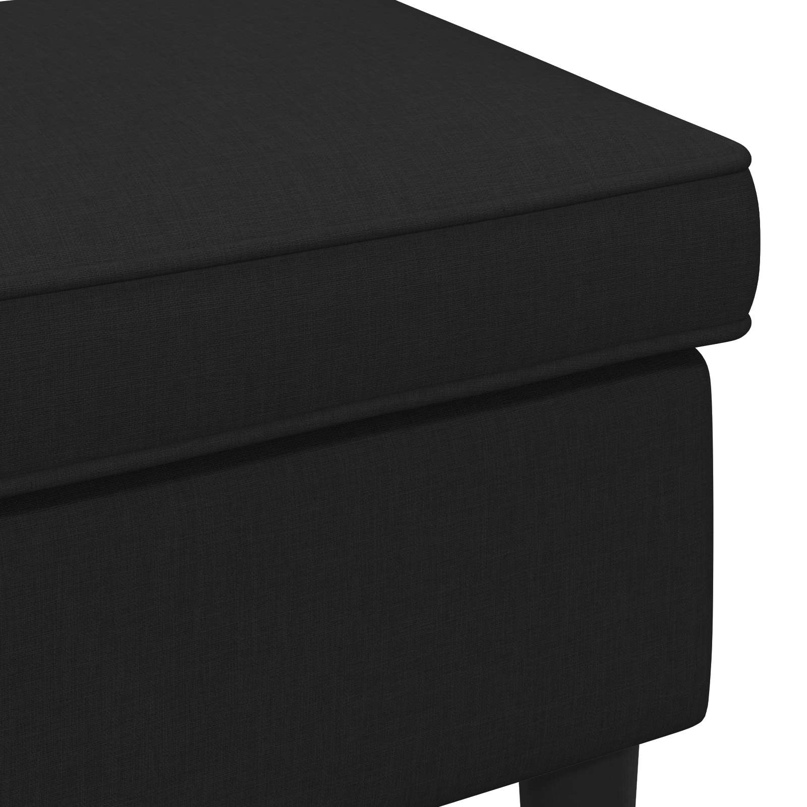 Stolica za noge Crna 55 x 35 x 41 cm Tkanina