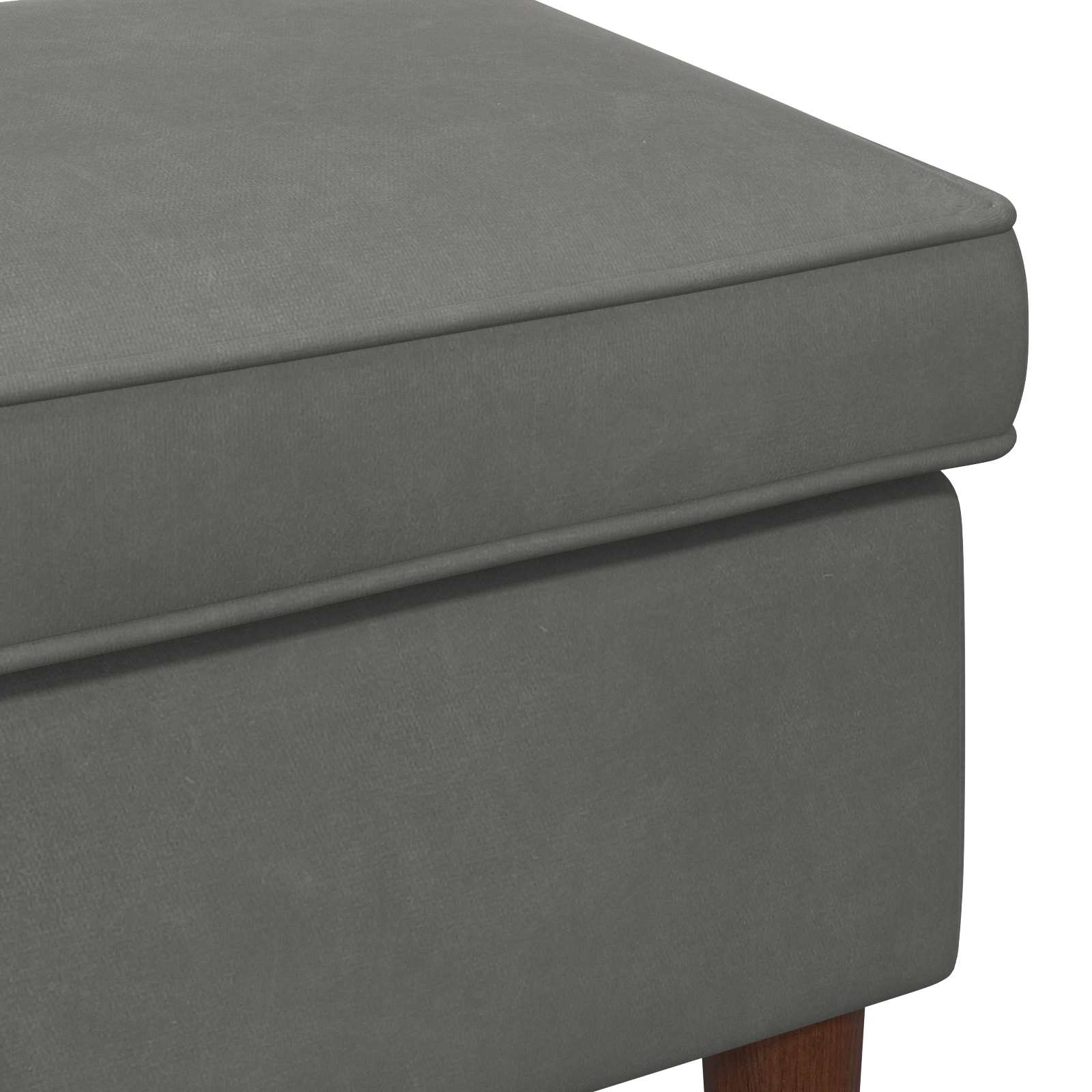Stolica za noge Tamnosiva 55 x 35 x 41 cm Baršun