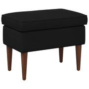 Stolica za noge Crna 55 x 35 x 41 cm Baršun