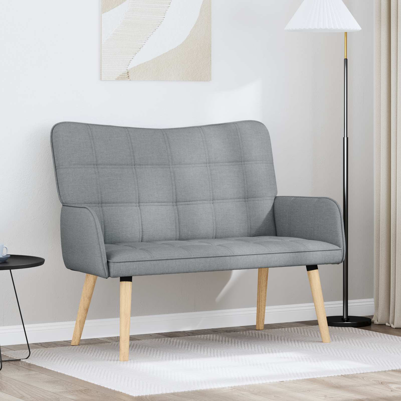 Kauč za dvoje Svijetlo siva 115 x 61 x 87 cm tkanina