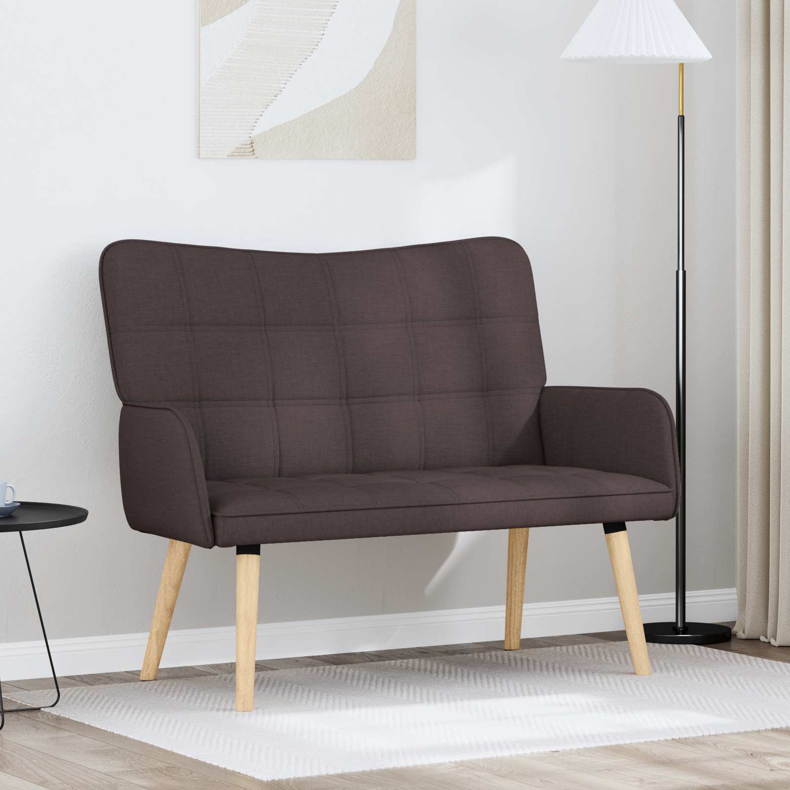 Kauč za dvoje Tamno smeđa 115 x 61 x 87 cm tkanina
