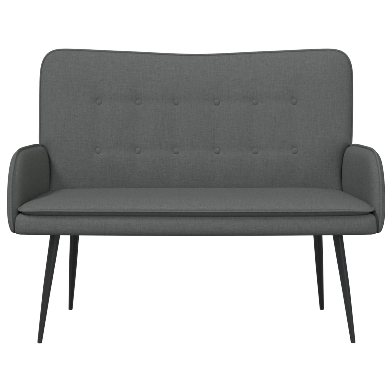 Sofa za dvije osobe Tamno siva 115 x 61 x 87 cm tkanina