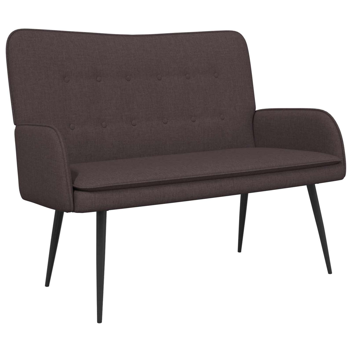 Sofa za dvije osobe Tamno smeđa 115 x 61 x 87 cm Tkanina