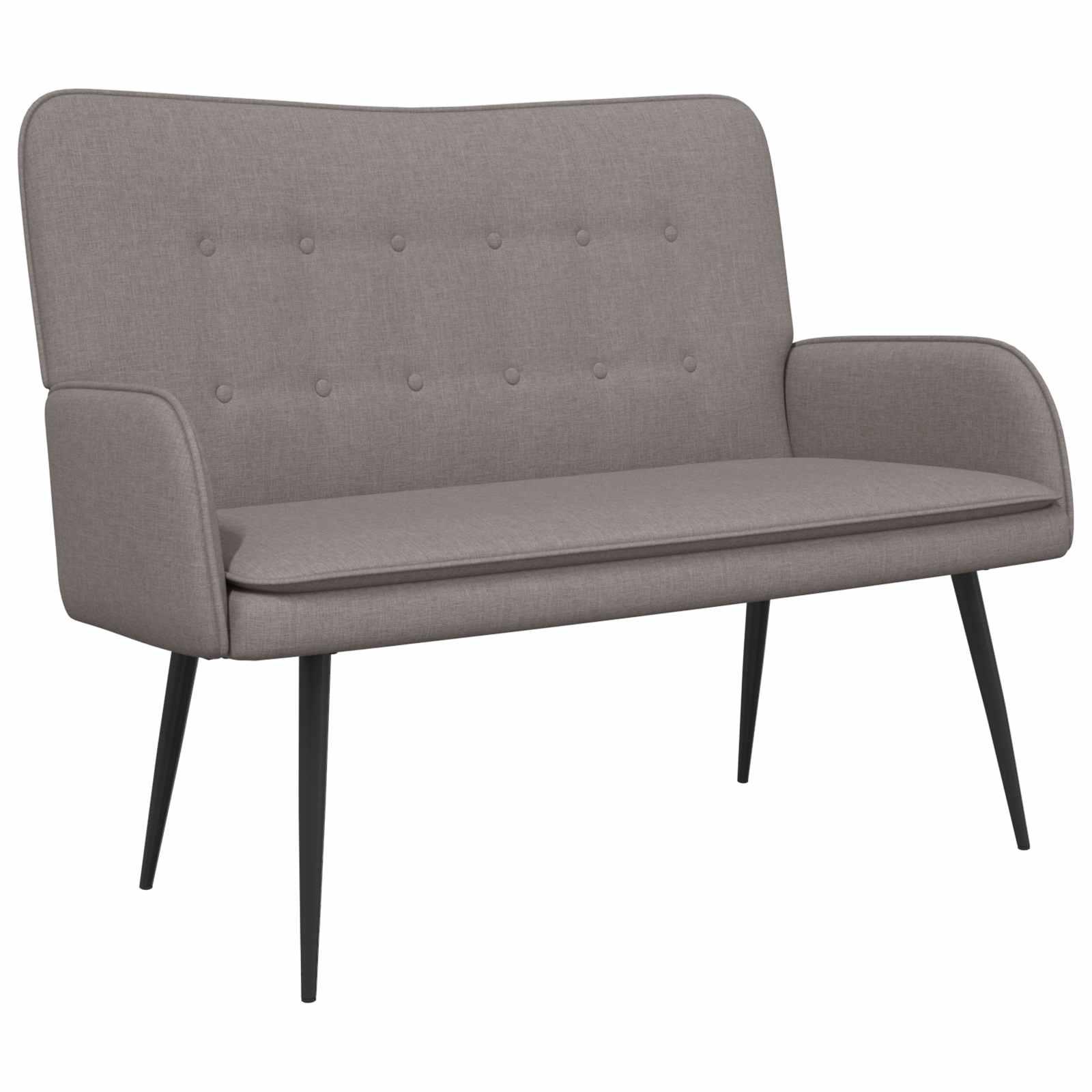 Sofa za dvije osobe Sivo-smeđa 115 x 61 x 87 cm tkanina