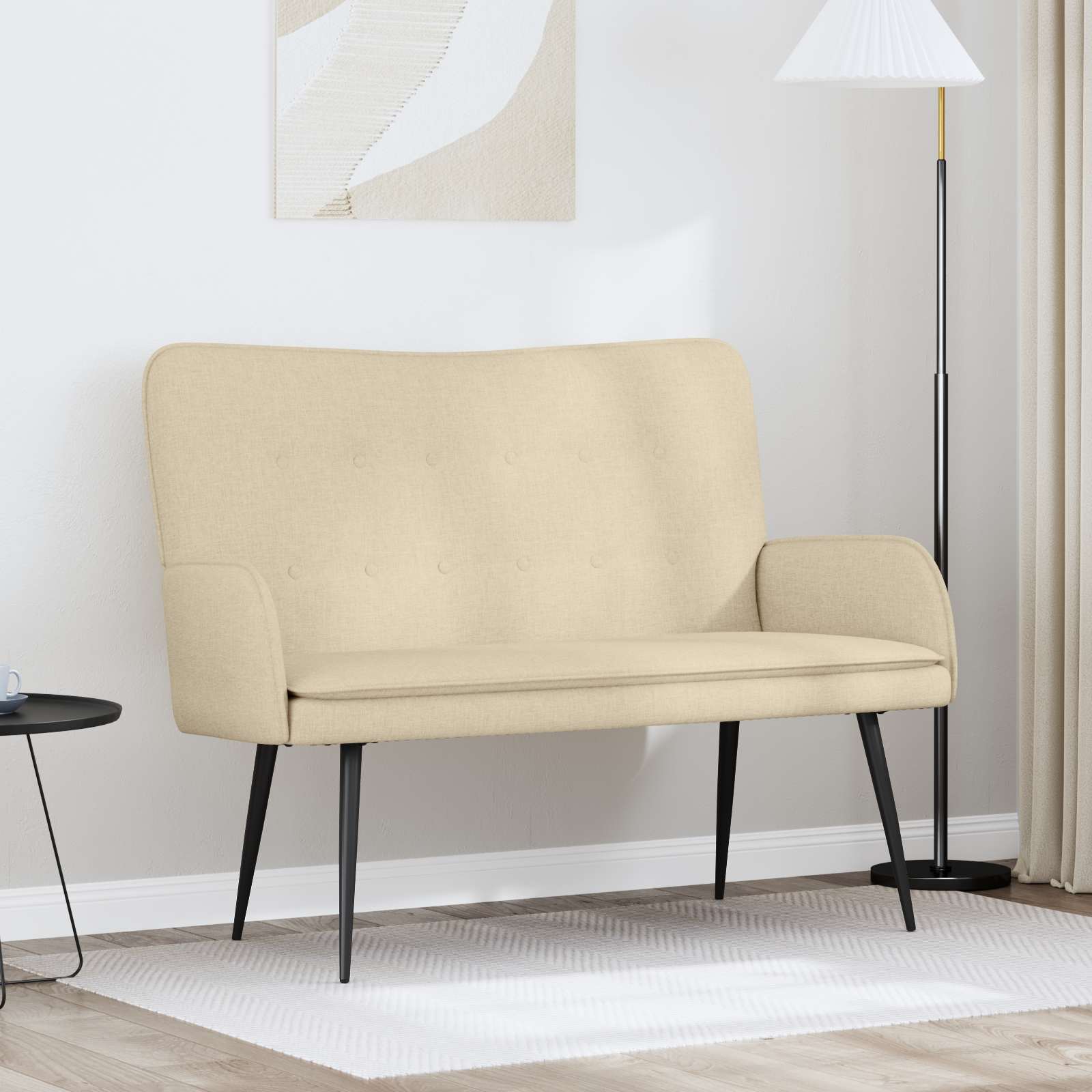 Sofa za dvije osobe Krema 115 x 61 x 87 cm tkanina