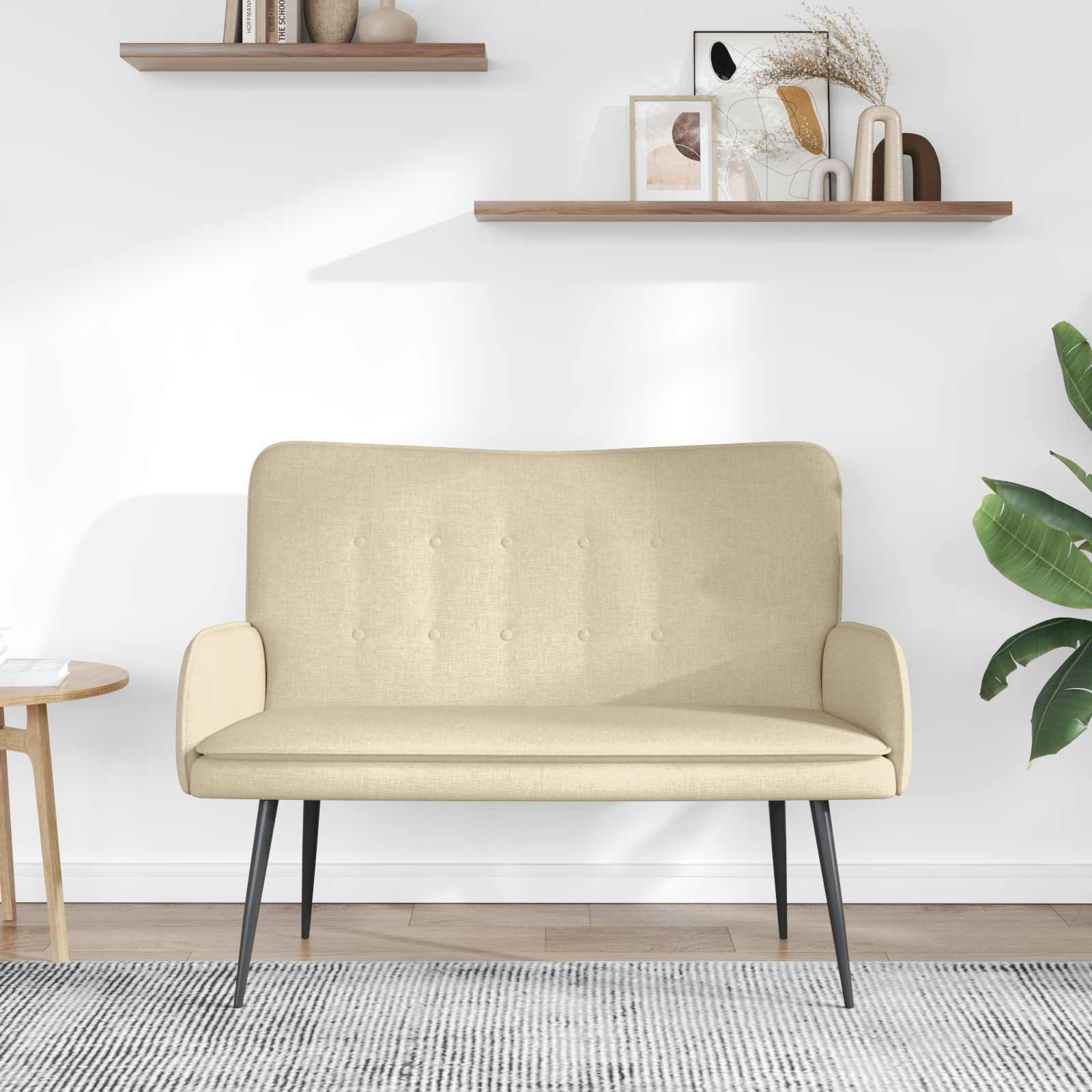 Sofa za dvije osobe Krema 115 x 61 x 87 cm tkanina