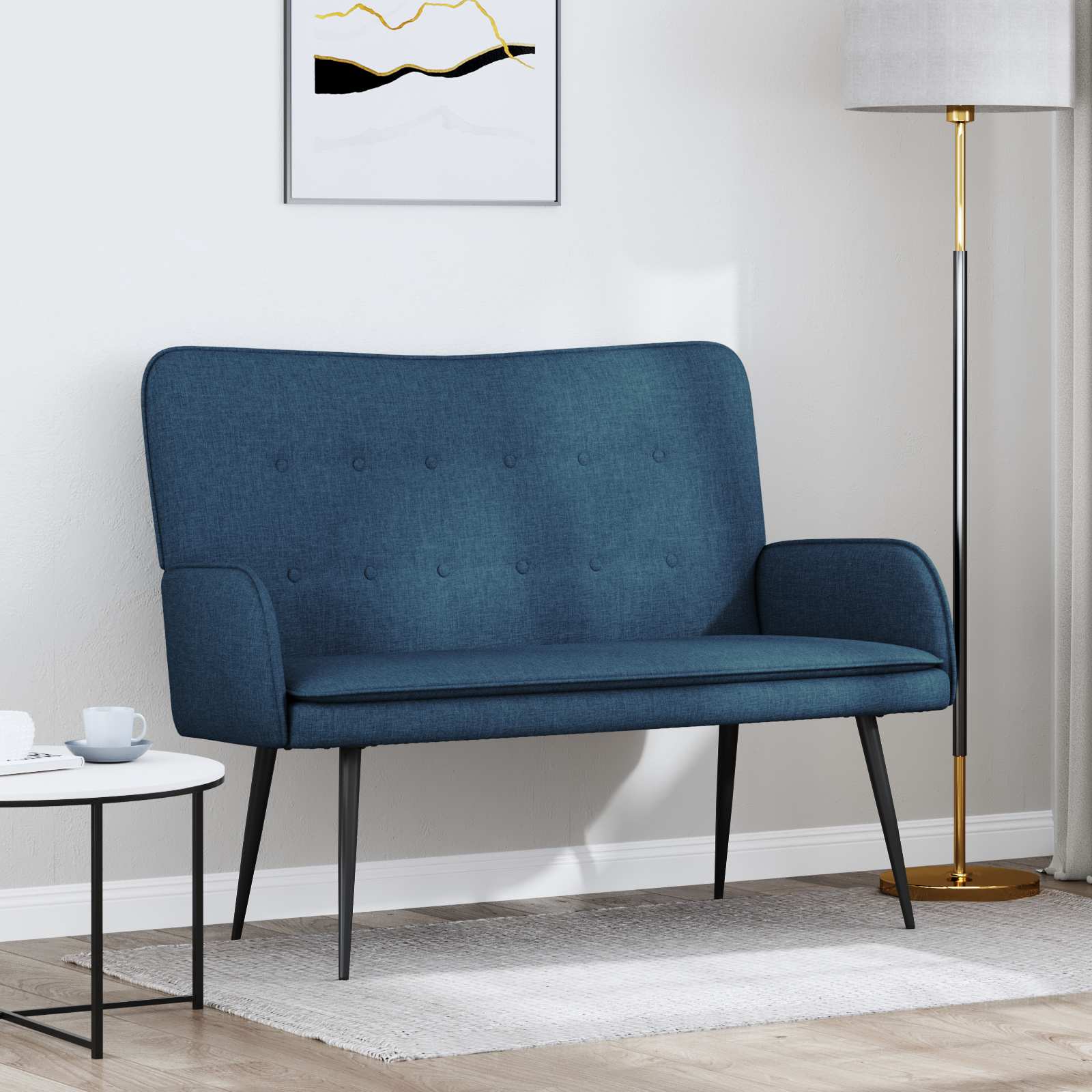 Sofa za dvije osobe Plava 115 x 61 x 87 cm Tkanina