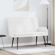 Sofa za dvije osobe Bijeli 115 x 61 x 87 cm tkanina