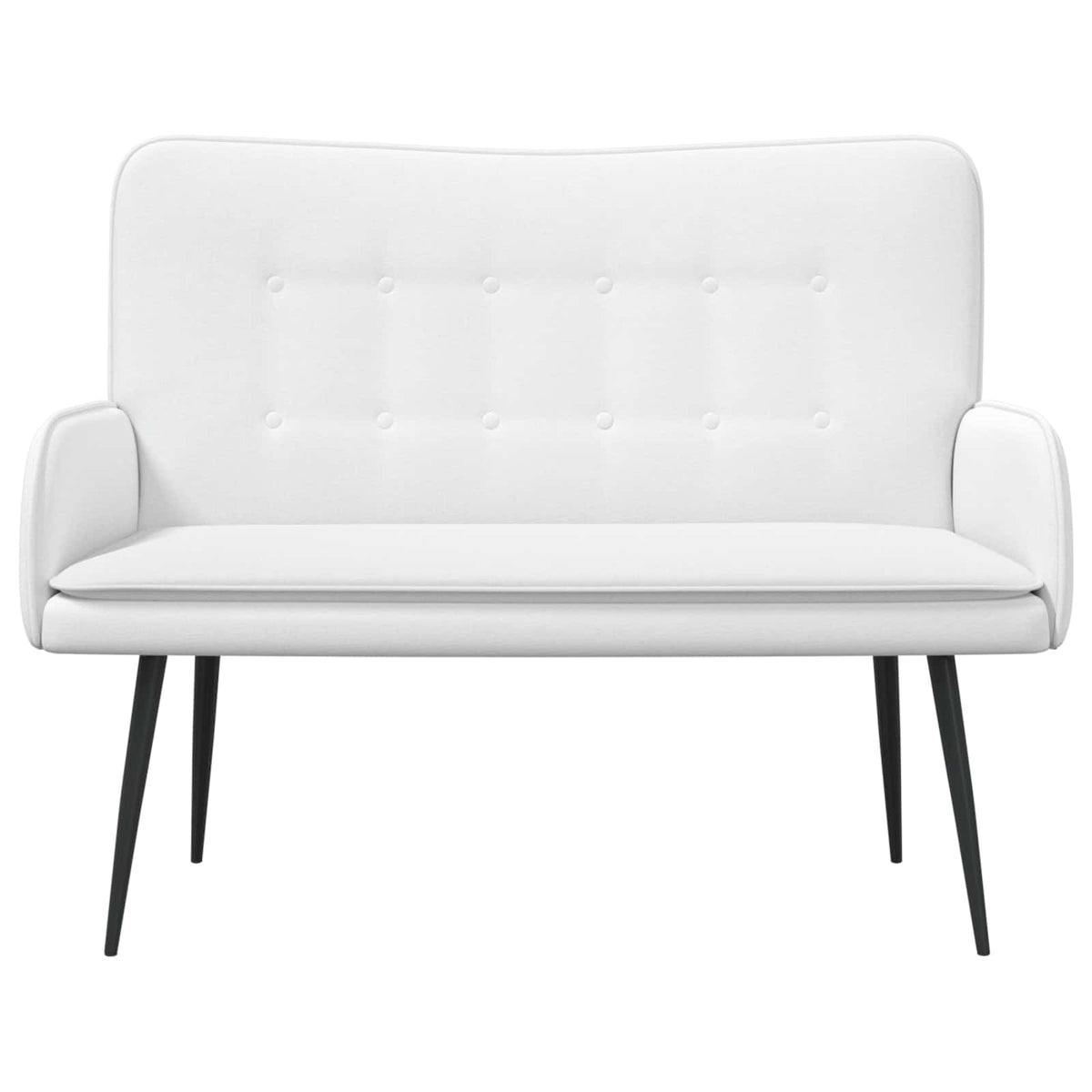 Sofa za dvije osobe Bijeli 115 x 61 x 87 cm tkanina