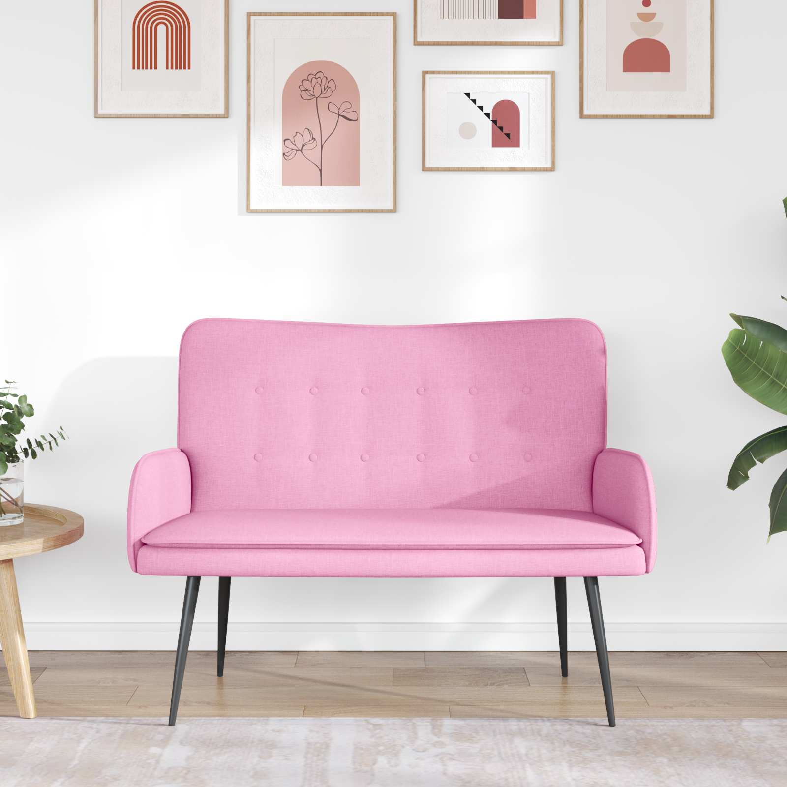 Sofa za dvije osobe Ružičasta 115 x 61 x 87 cm Tkanina