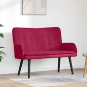 Kauč za dvoje boja crnog vina 115 x 61 x 87 cm Baršun