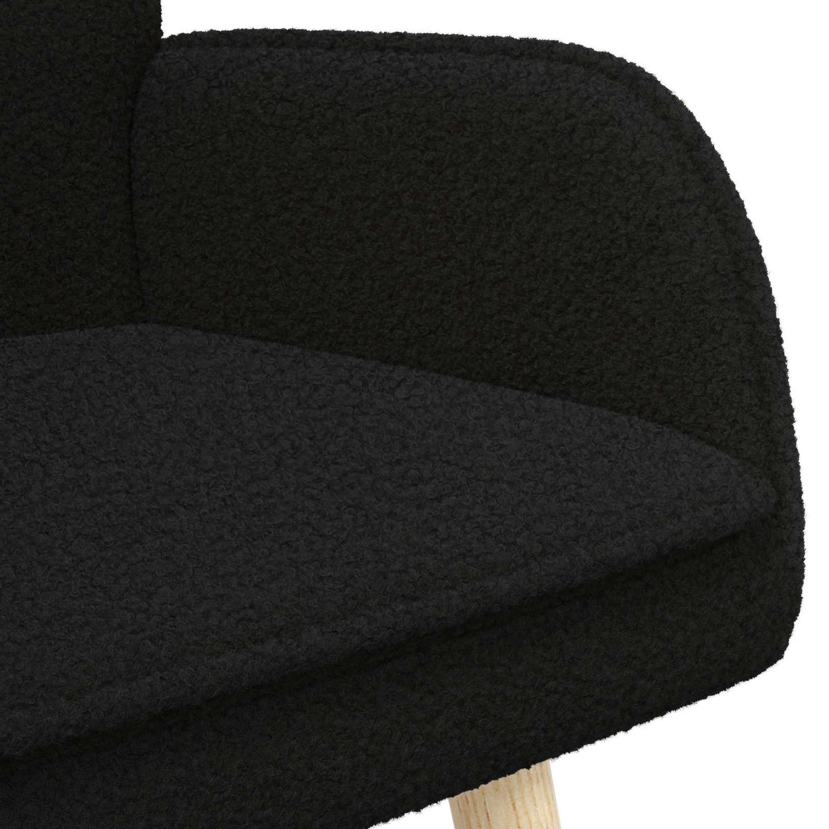 Sofa za dvije osobe Crna 115 x 61 x 87 cm Bouclé