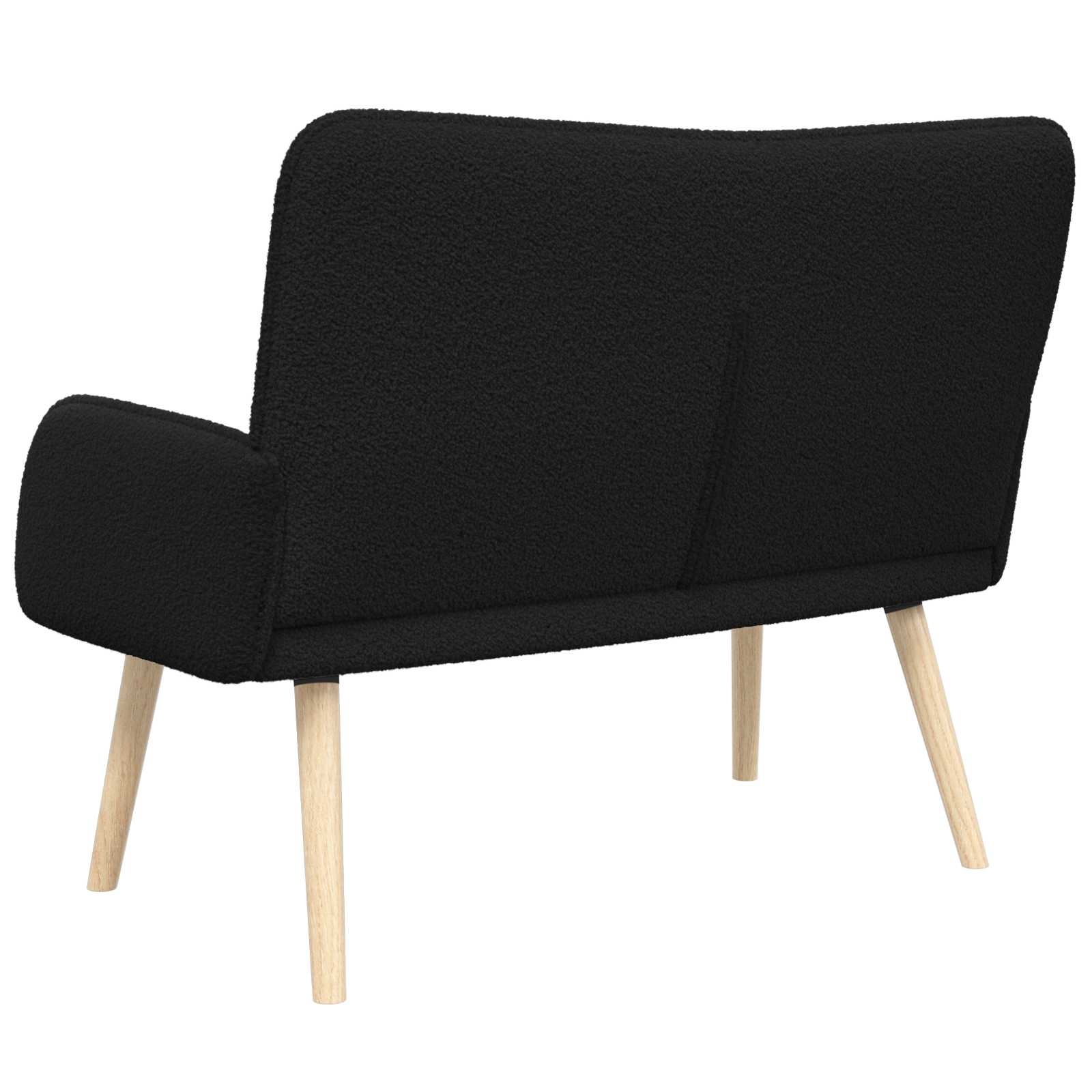 Sofa za dvije osobe Crna 115 x 61 x 87 cm Bouclé